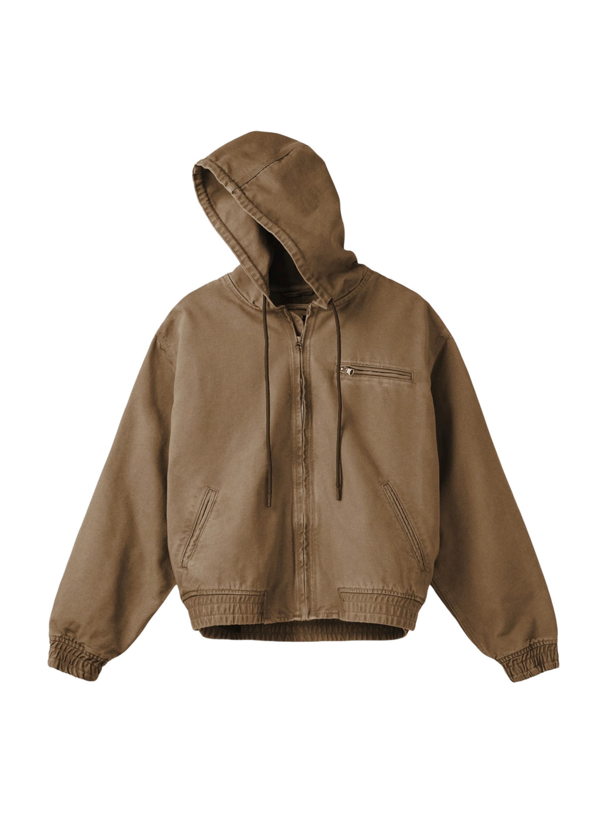 BALMOHK Φθινοπωρινό και ανοιξιάτικο μπουφάν σε καφέ: μπροστά