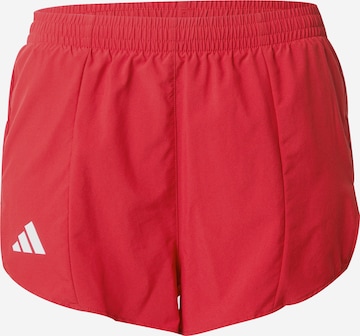 ADIDAS PERFORMANCE Regular Workout Pants 'ADIZERO' in Red: front