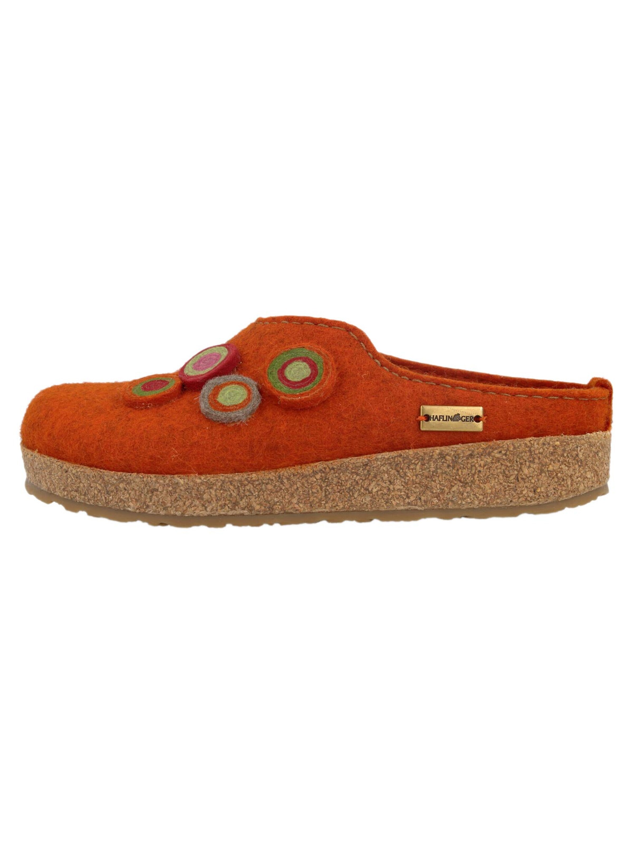HAFLINGER Clogs 'Grizzly Kanon'‌‌ in Orange: Vorderseite