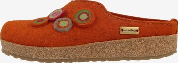 HAFLINGER Clogs 'Grizzly Kanon' in Orange: Vorderseite