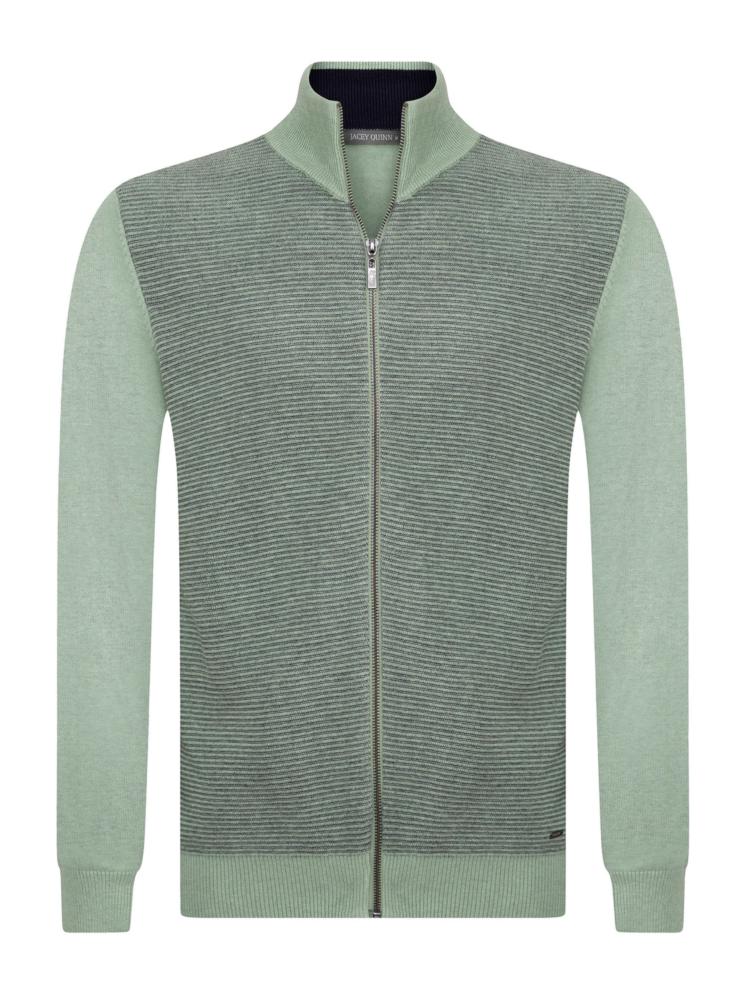 Jacey Quinn Плетена жилетка в зелено: отпред