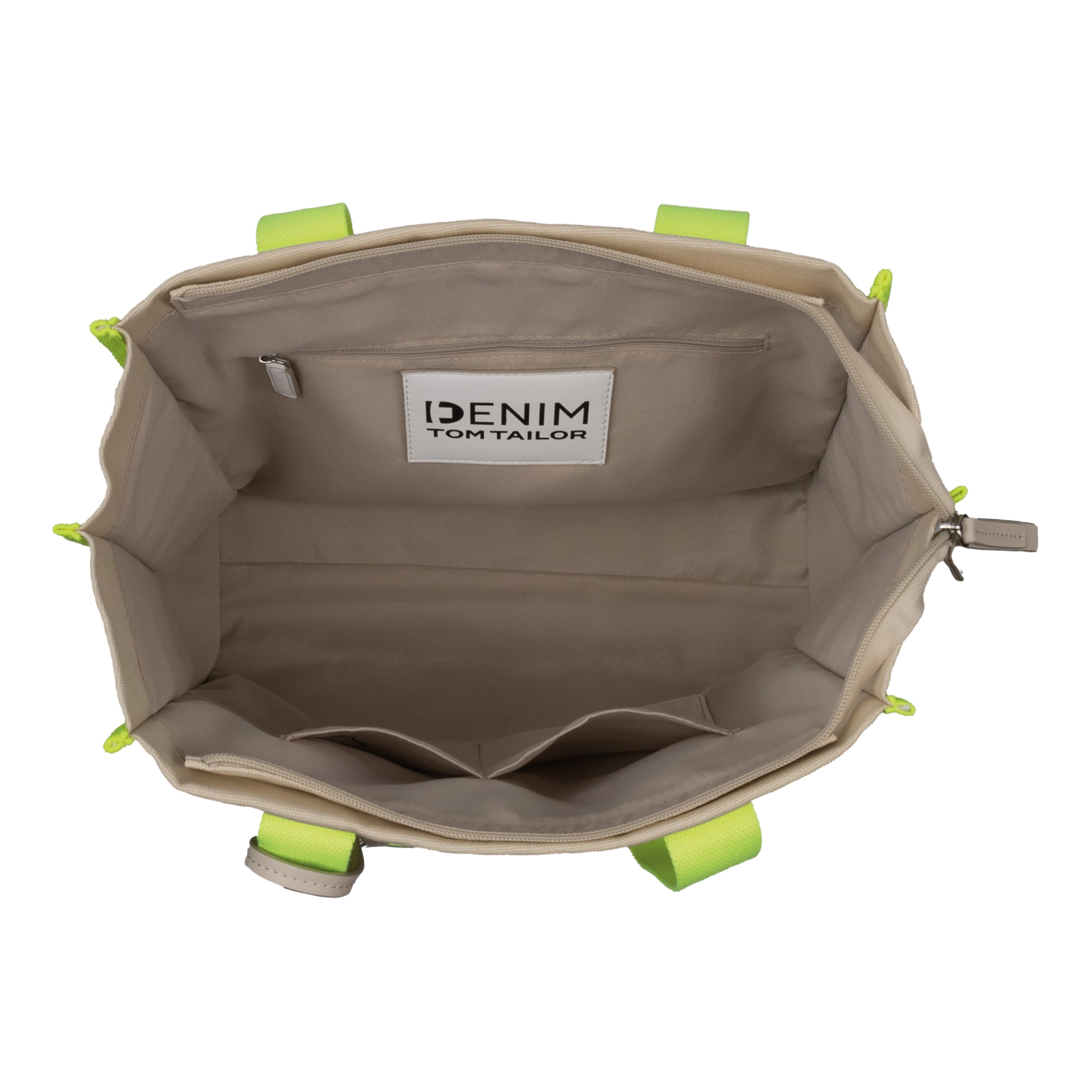 TOM TAILOR DENIM Shopper 'Alani' in Beige