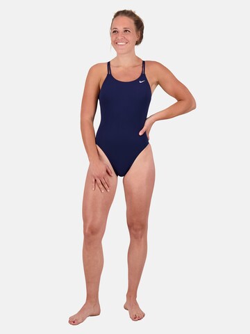 Nike Swim Бюстье Спортивный купальник в Синий