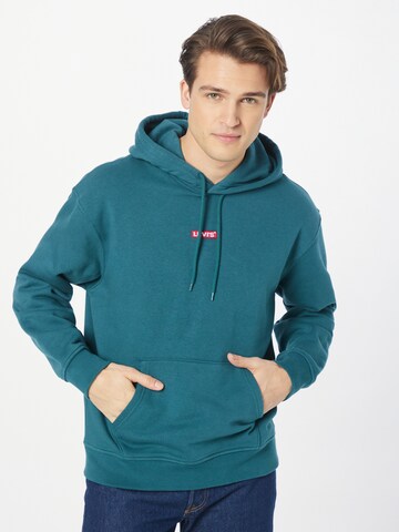 LEVI'S ® Sweatshirt 'Relaxed Baby Tab Hoodie' in Blue: front