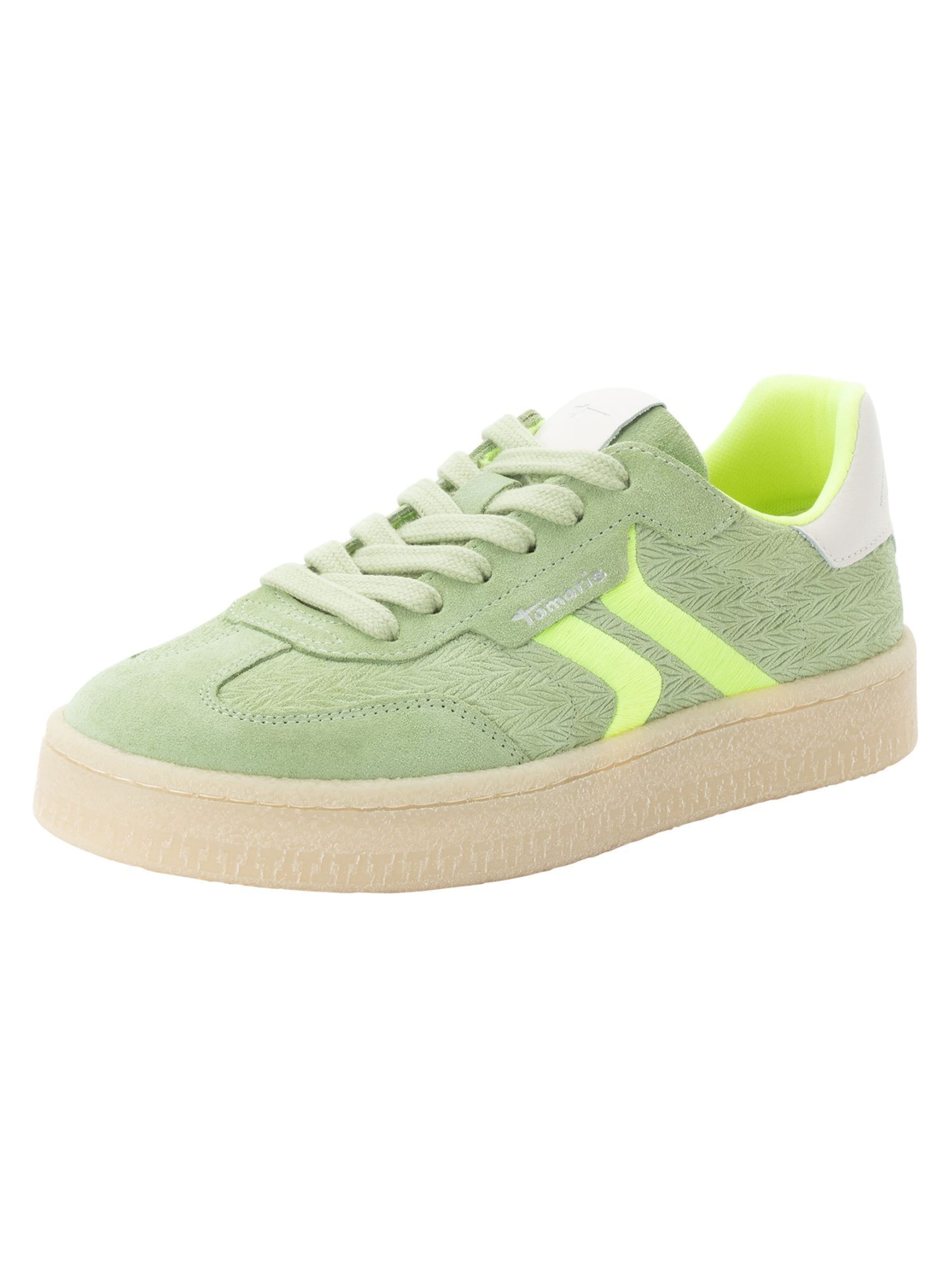 Tamaris Sneakers laag in Groen: voorkant