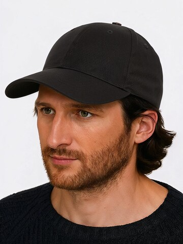 Lou-i Cap 'Baseball Cap aus Bio-Baumwolle'‌‌‌‌‌‌‌‌ in Schwarz: Vorderseite