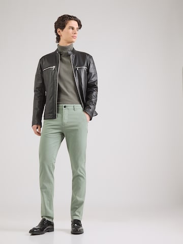 Lindbergh Slimfit Chinohousut 'Superflex' värissä vihreä