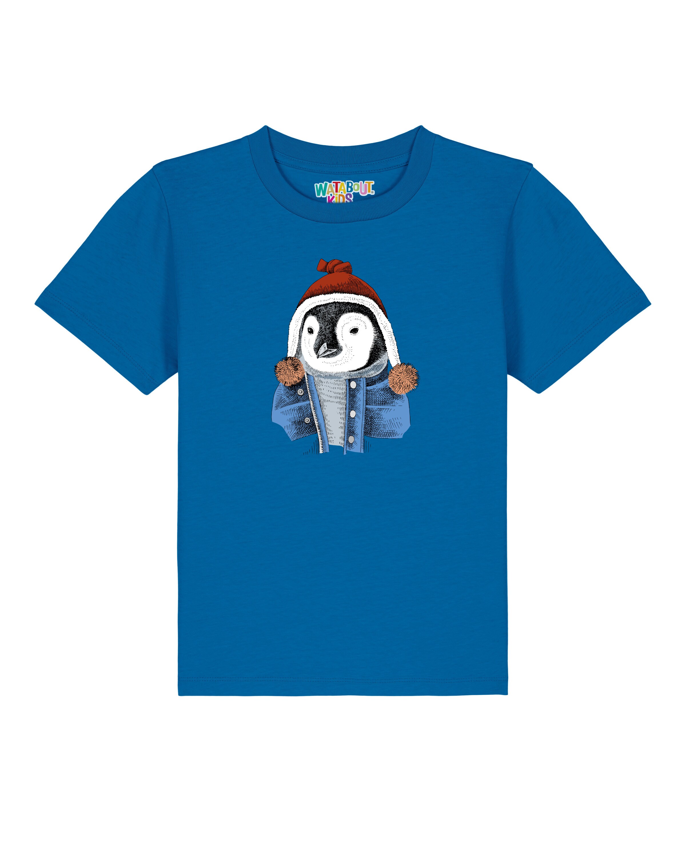 Maglietta 'Pinguin' di watabout.kids in blu: frontale