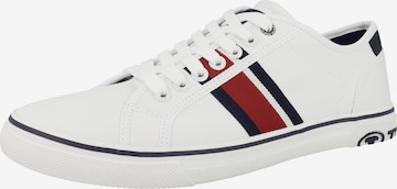 TOM TAILOR - Zapatillas deportivas bajas en blanco: frente