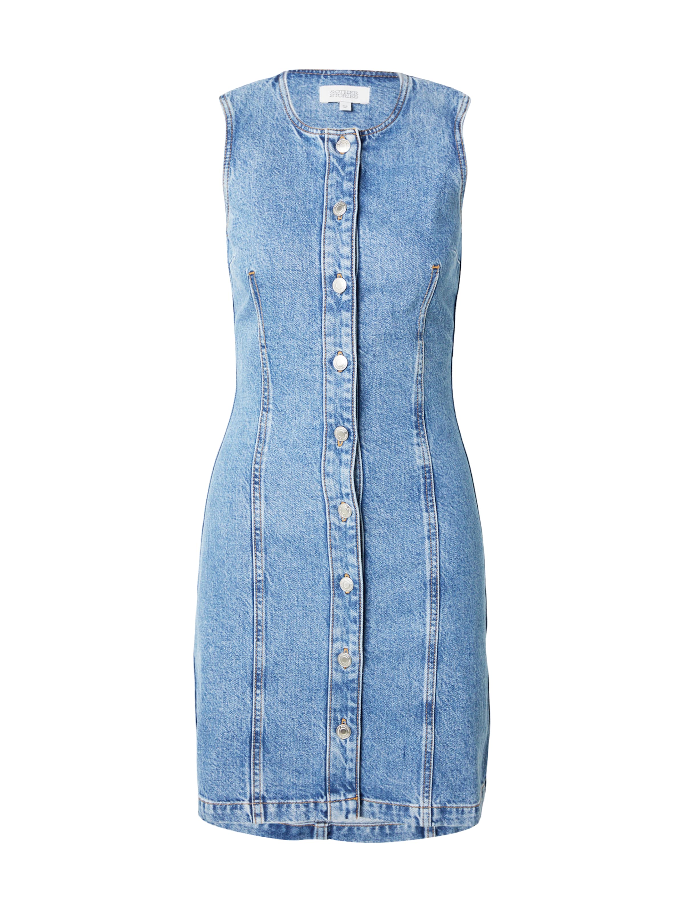 & Other Stories - Vestido camisero en azul: frente