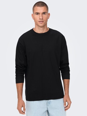 Only & Sons قميص بلون أسود: الأمام