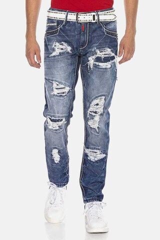 Coupe slim Jean 'DENIM' CIPO & BAXX en bleu : devant