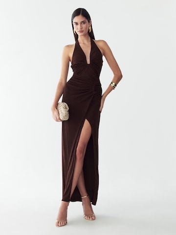 BWLDR - Vestido 'Dakota' en marrón: frente