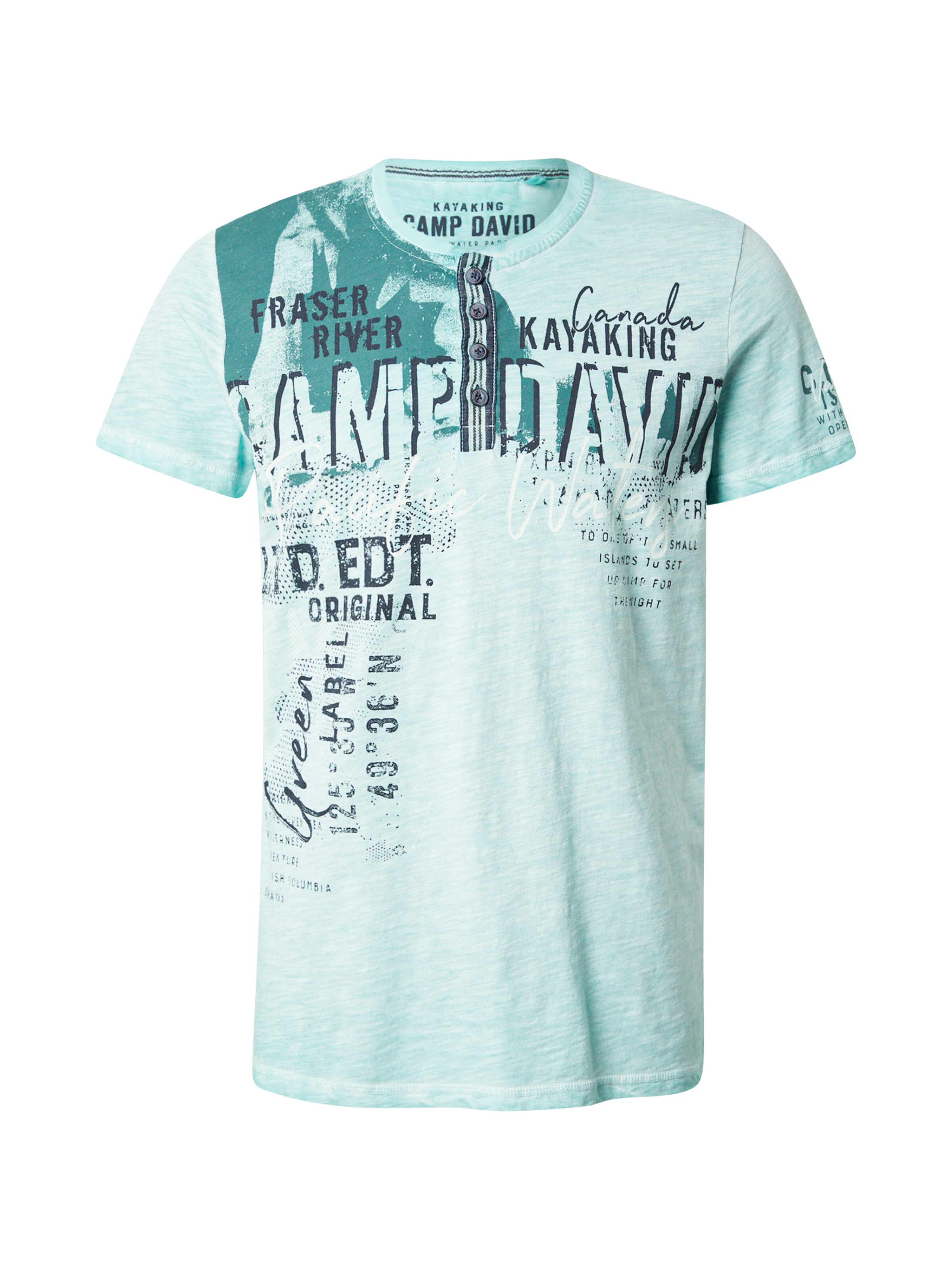 CAMP DAVID Tričko - Zelená: predná strana