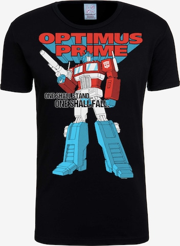 LOGOSHIRT T-Shirt 'Optimus Prime - One Shall Stand' in Mischfarben: predná strana