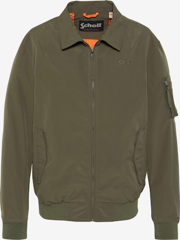 Veste mi-saison Schott NYC en vert : devant