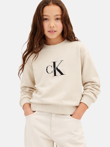 Sweat-shirt Calvin Klein Kids en blanc