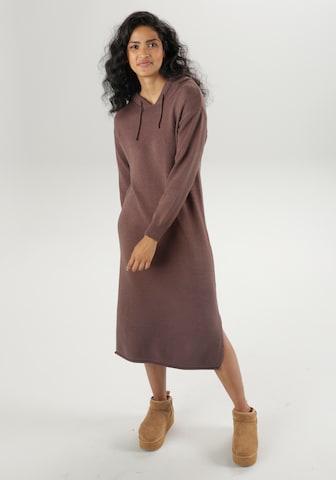 Aniston CASUAL Strickkleid in Braun