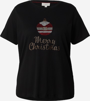 T-shirt 'CARKITA XMAS' ONLY Carmakoma en noir : devant