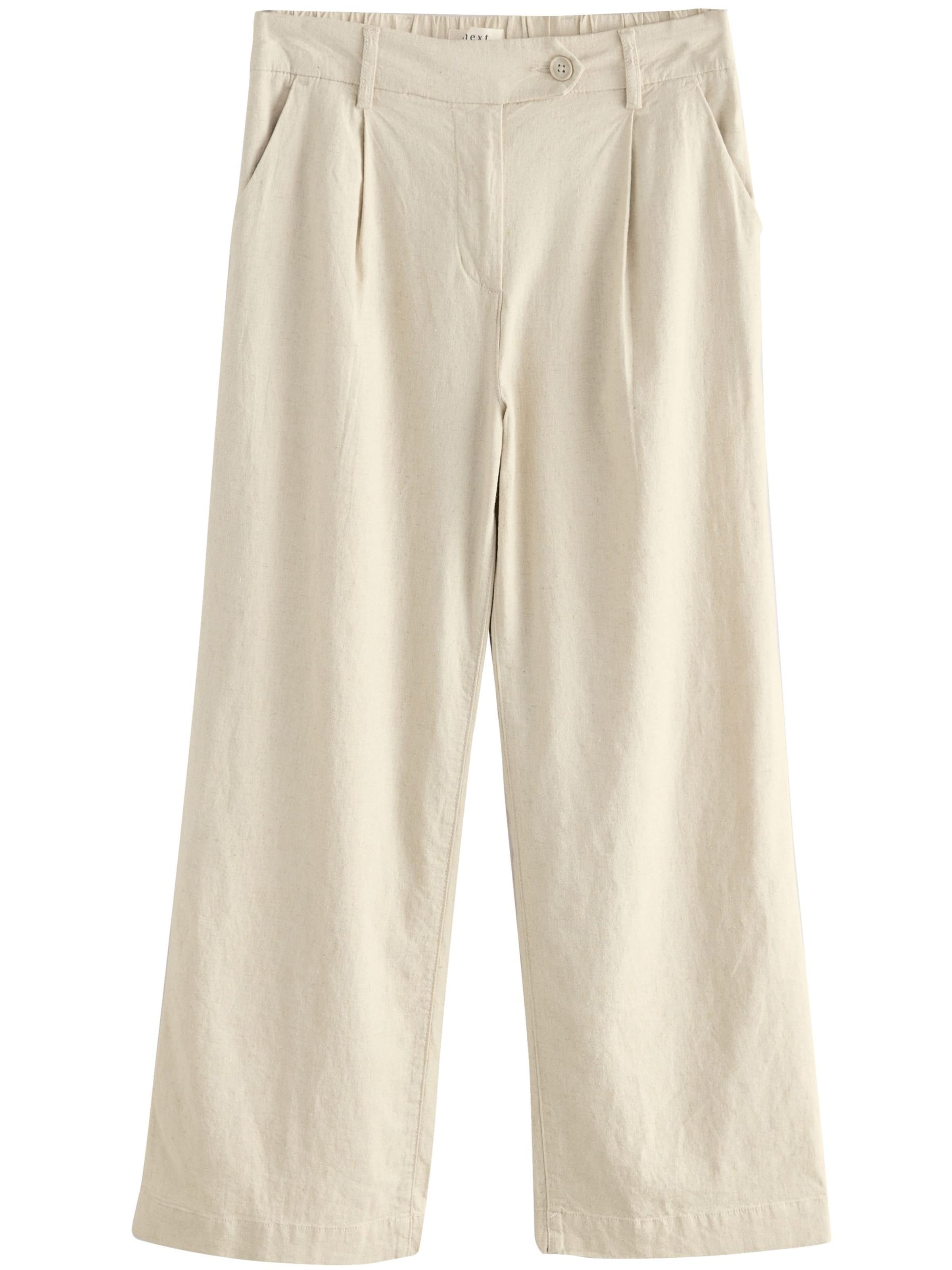 Next Regular Pleat-front trousers in Beige