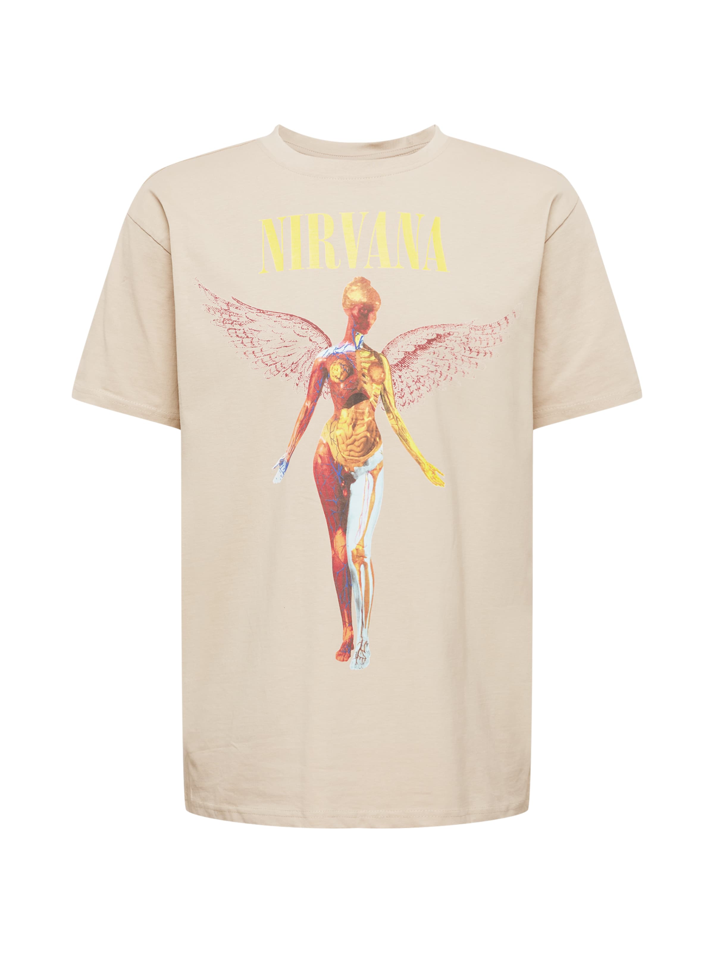 Mister Tee T-shirt 'In Utero' i beige: framsida