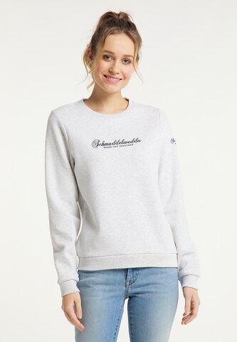 Sweat-shirt Schmuddelwedda en blanc : devant