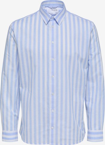 Coupe slim Chemise business SELECTED HOMME en bleu : devant