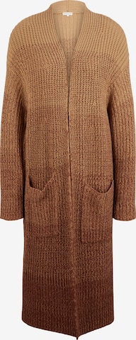 TOM TAILOR Knit cardigan in Brown: front