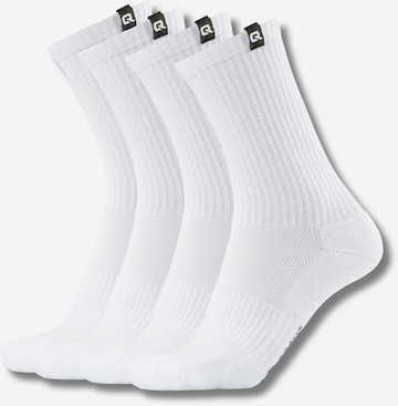 Chaussettes QOLONIA en blanc : devant