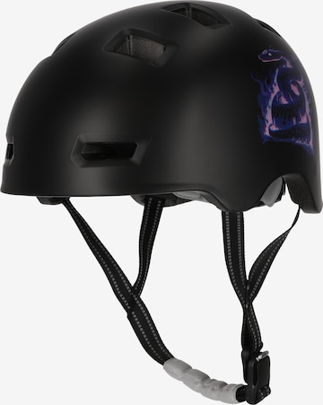 Crazy Safety Helm 'Rampage Snake' in Schwarz: Vorderseite