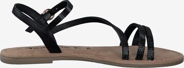 TAMARIS Sandalen met riem in Zwart