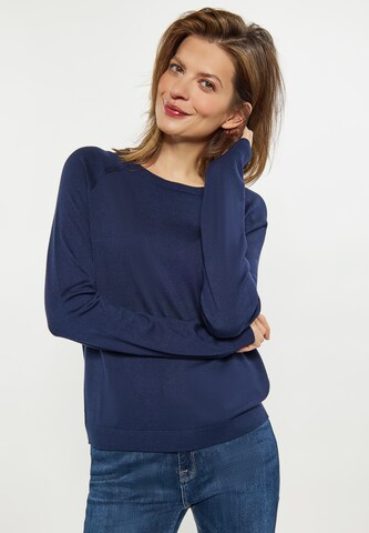 usha BLUE LABEL Sweater in Blue: front