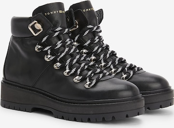 TOMMY HILFIGER Lace-Up Ankle Boots in Black