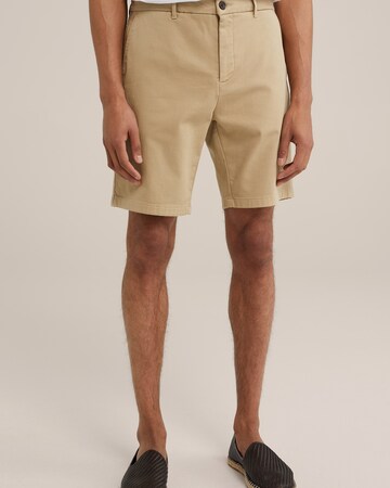 Coupe slim Pantalon chino WE Fashion en beige : devant