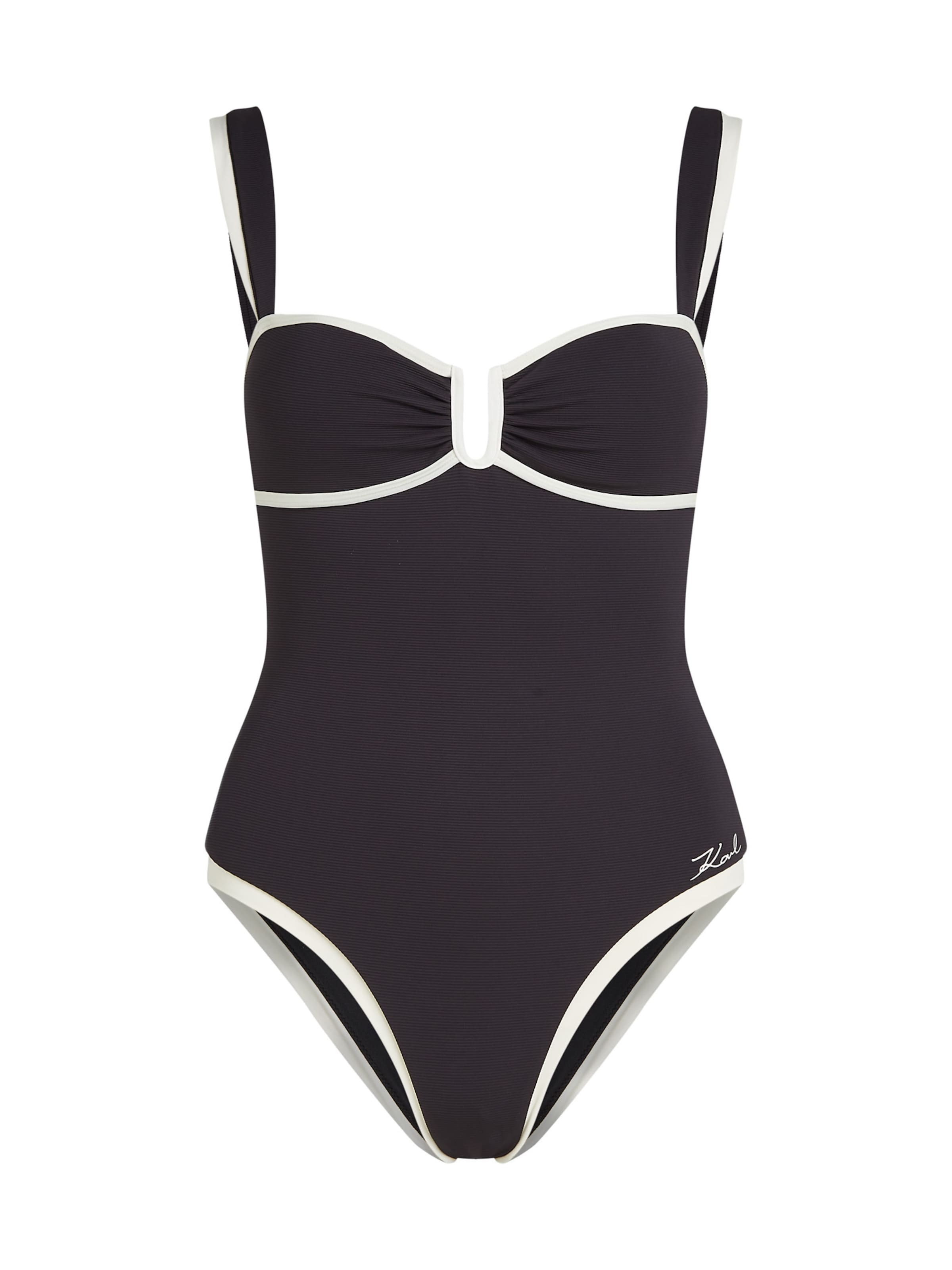 Karl Lagerfeld Plavky 'Signature' - černá / bílá, Produkt