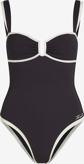 Maudymosi kostiumėlis 'Signature' iš Karl Lagerfeld, spalva – juoda / balta, Prekių apžvalga