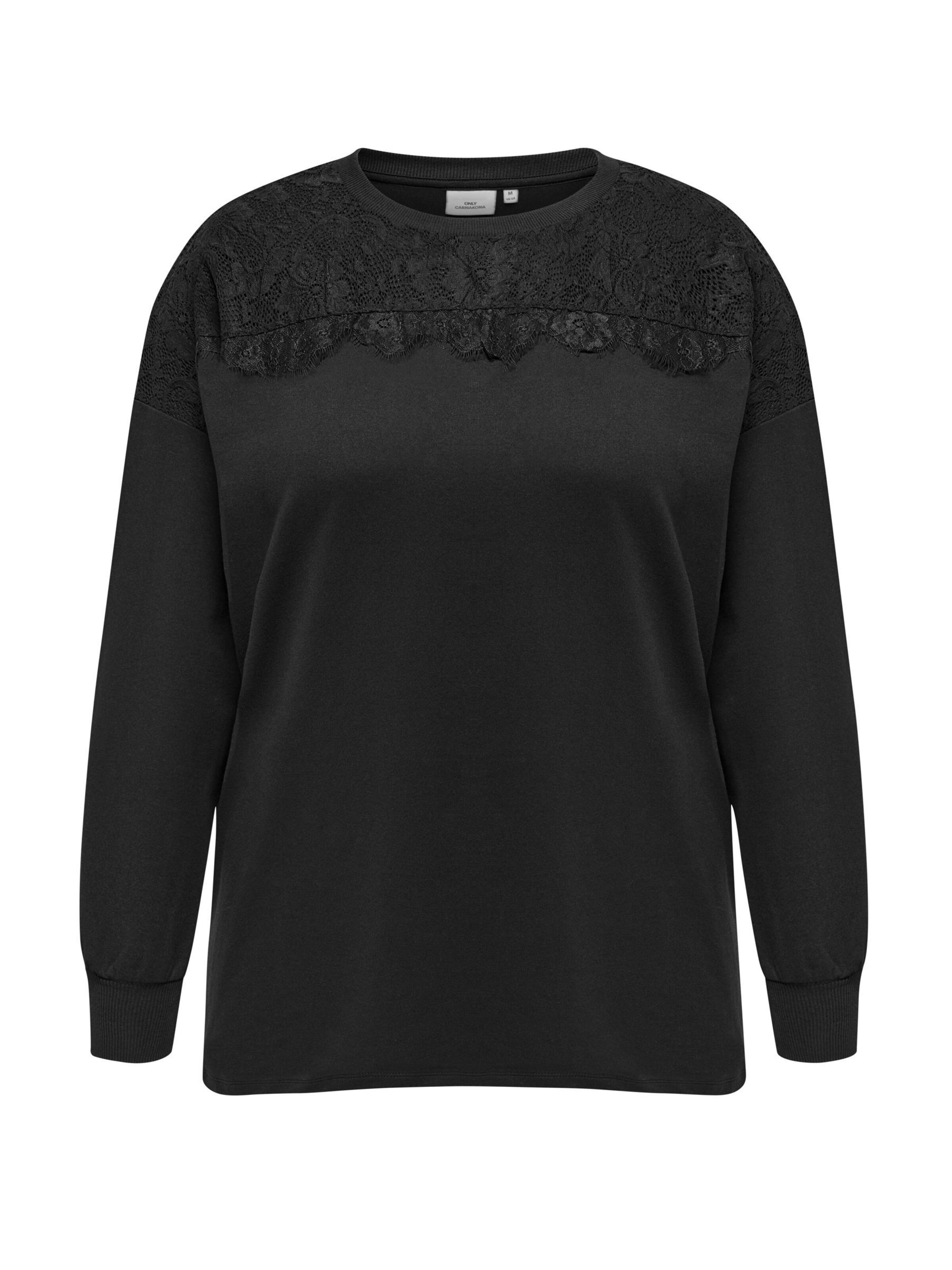 Felpa 'LIZZY' di ONLY Carmakoma in nero: frontale