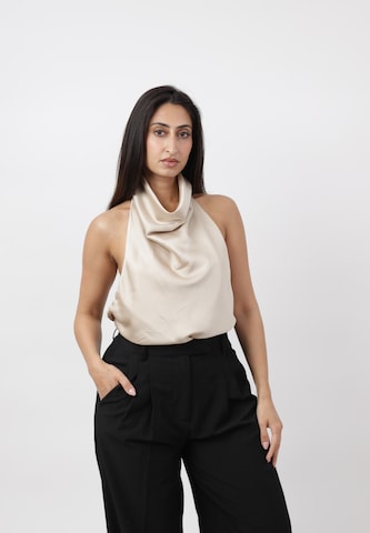 Elara Top in Beige