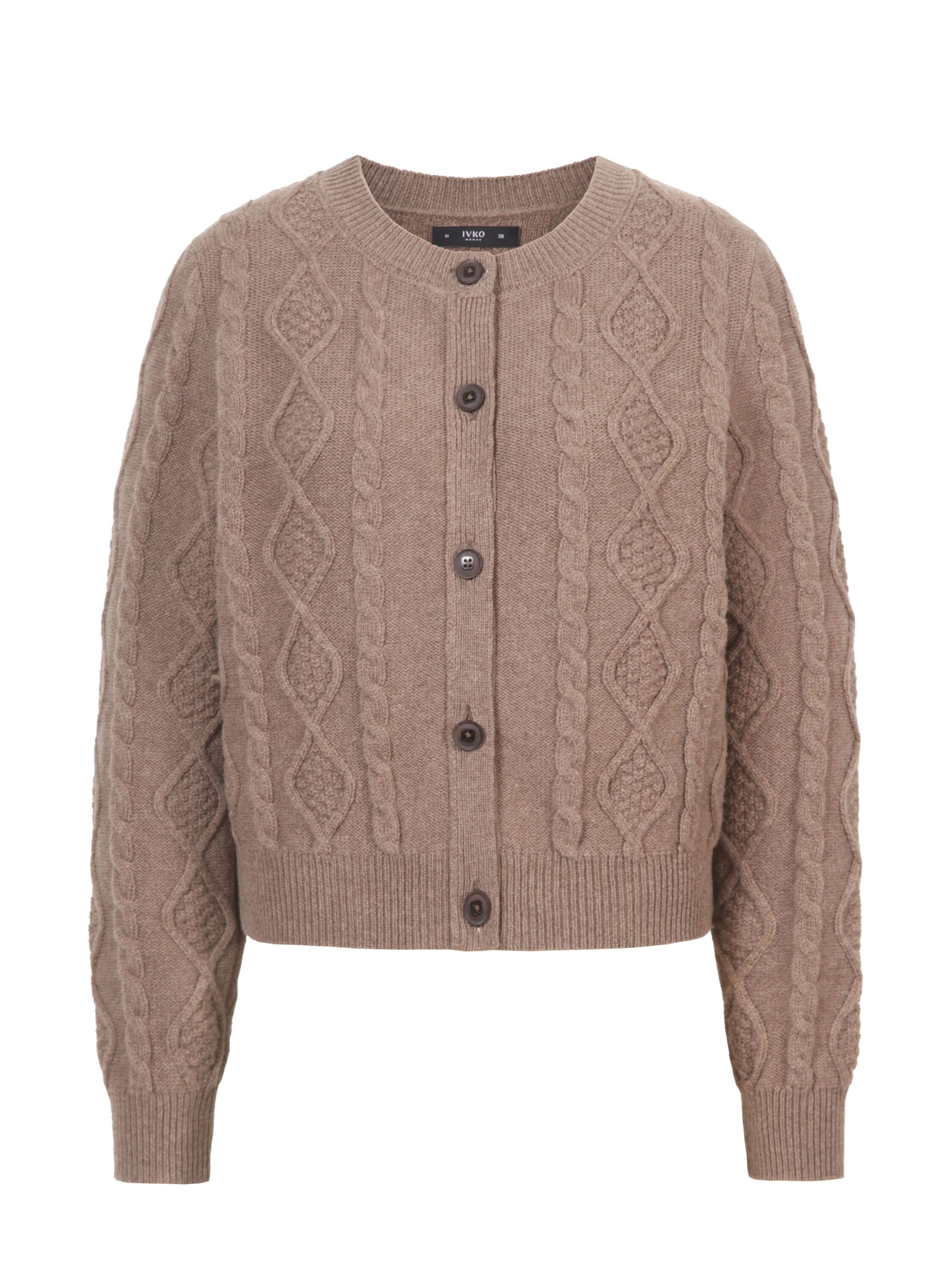 IVKO Woman Strickjacke in Braun: Vorderseite
