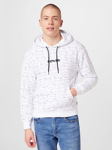 LEVI'S ®Regular Fit Sweater majica 'Relaxed Graphic Hoodie' - bijela boja: prednji dio
