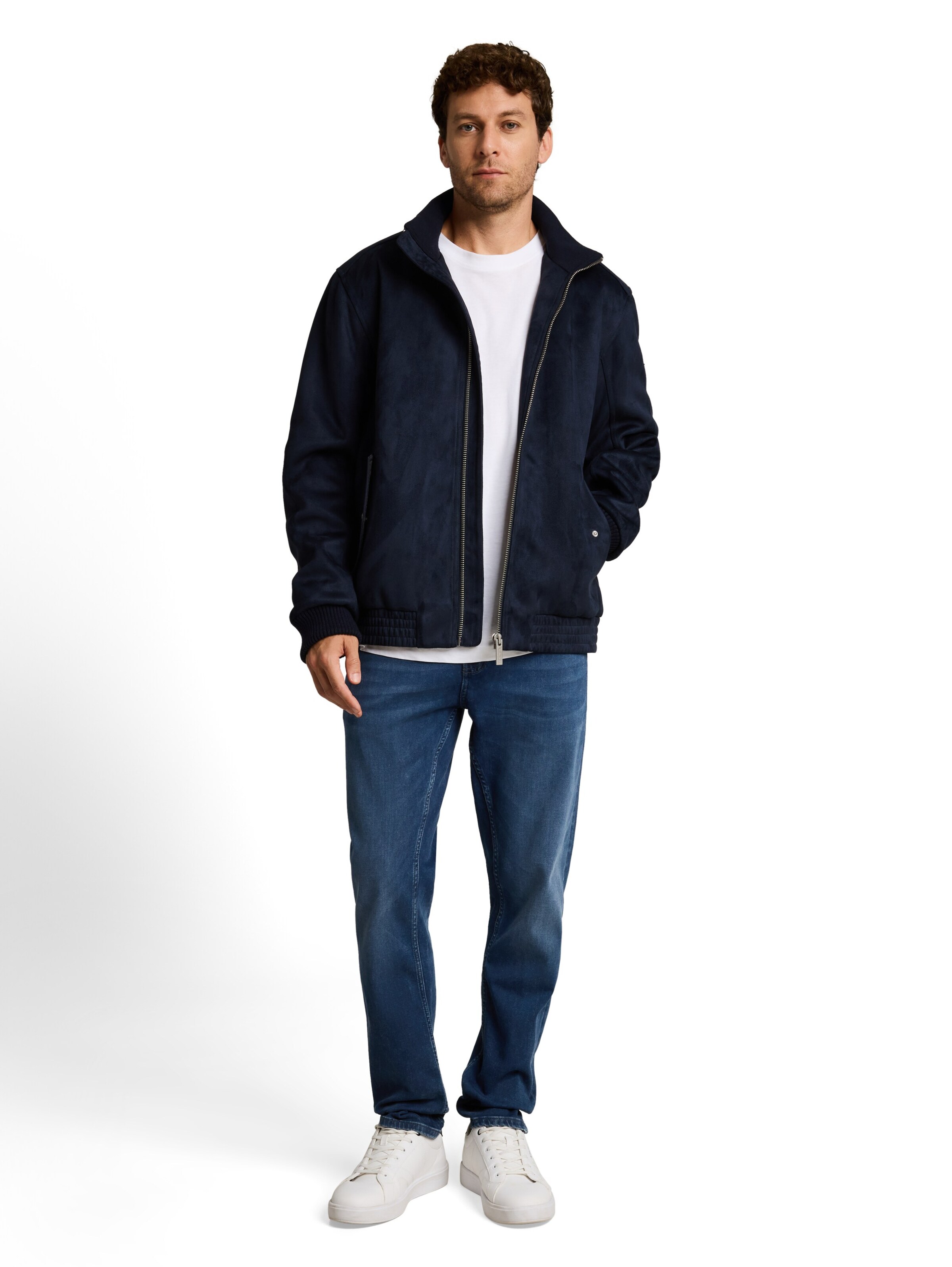 Slimfit Jeans 'CURT' de la TOM TAILOR pe albastru