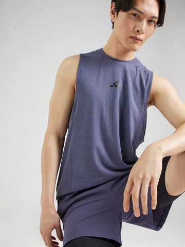 ADIDAS PERFORMANCE Функционална тениска 'D4T Workout' в синьо