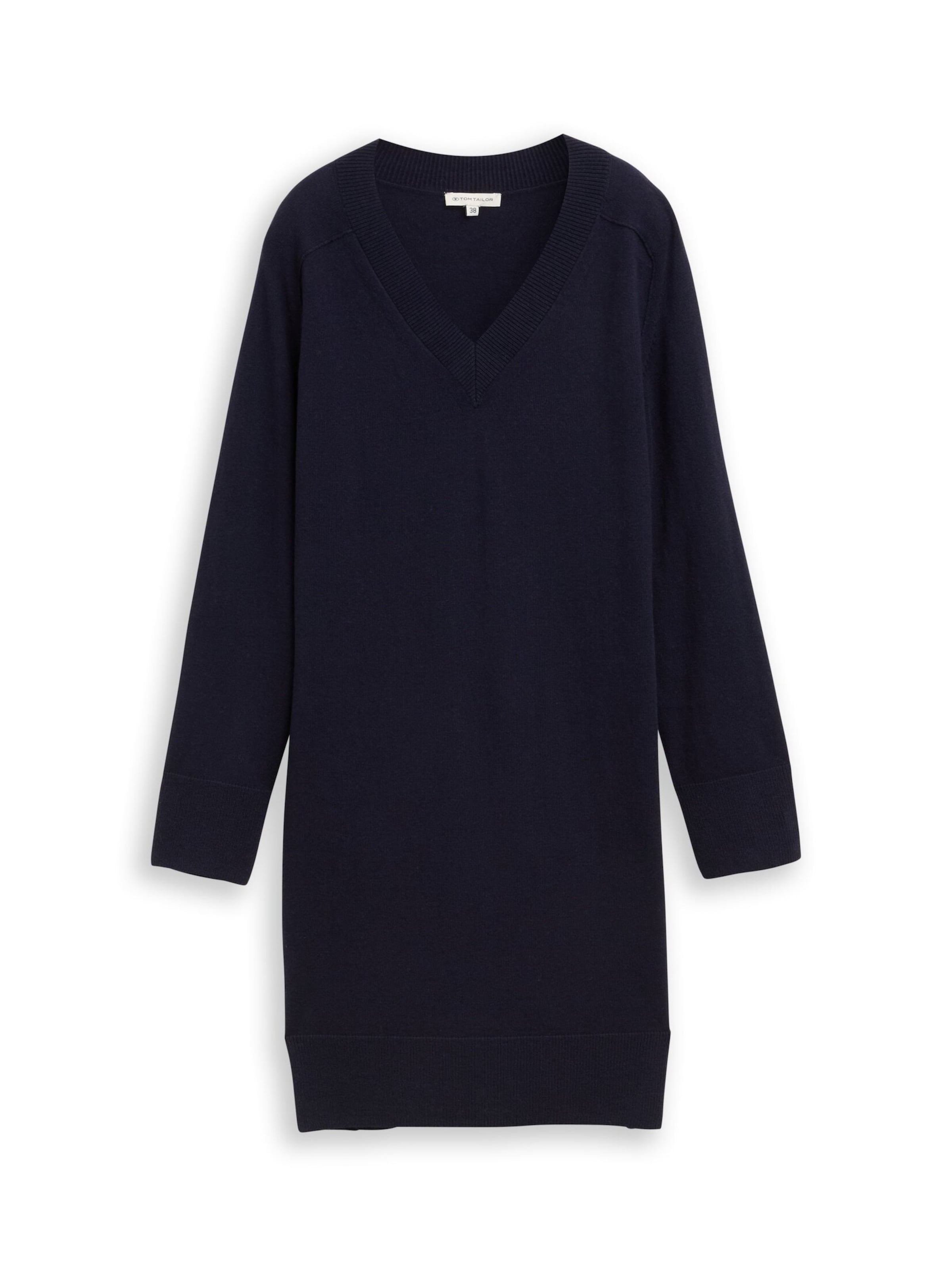 TOM TAILOR Gebreide jurk in Blauw: voorkant