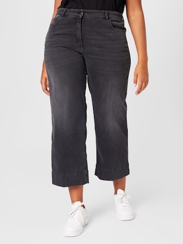 Persona by Marina Rinaldi Wide leg Jeans 'ILONA' in Zwart: voorkant