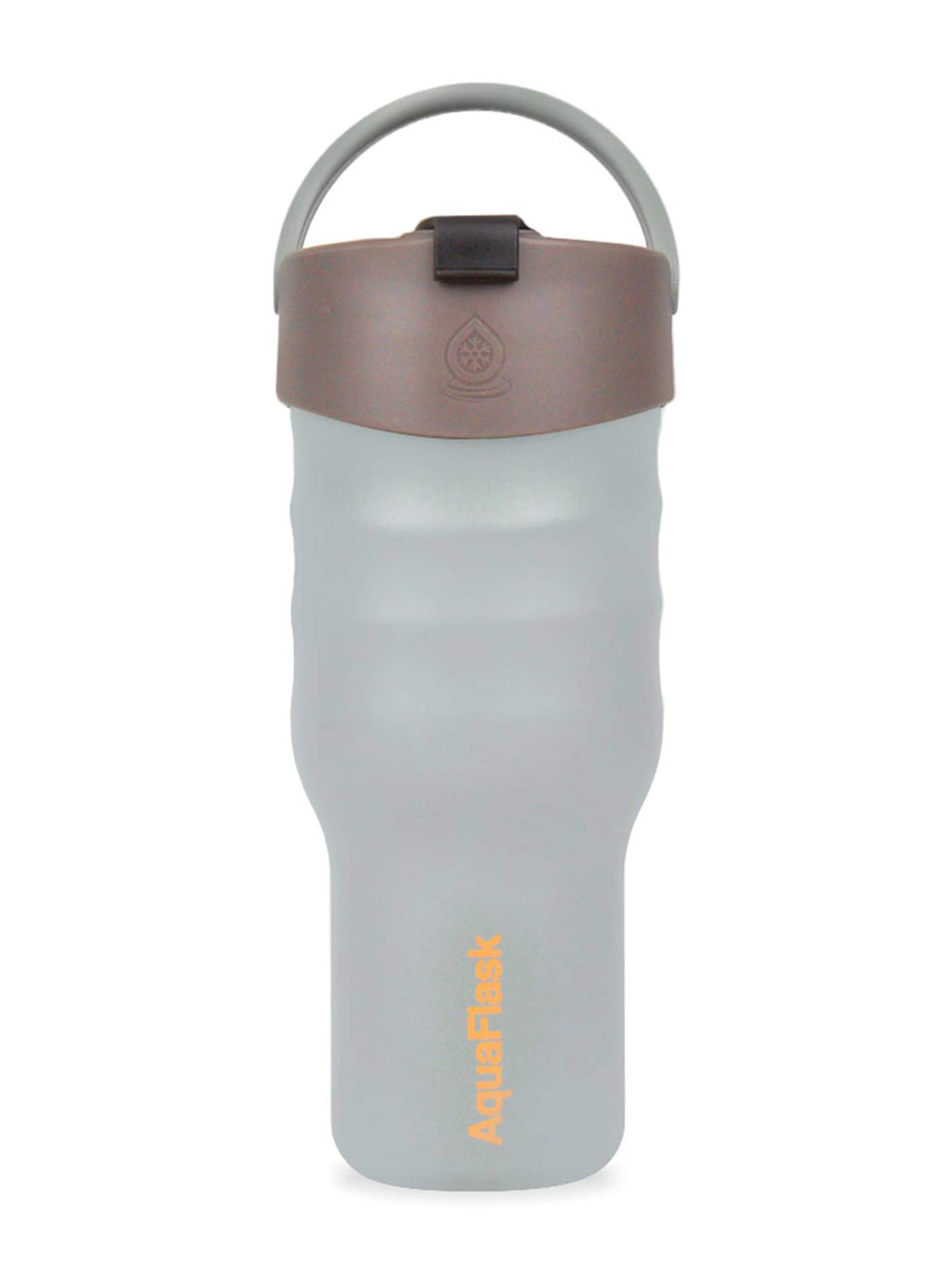 AquaFlask Láhev na vodu 'AquaFlask Termoláhev TUMBLER 887 ml' – šedá: přední strana