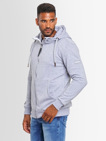 Alessandro Salvarini Sweatjacke 'Bergamo' in Grau: predná strana