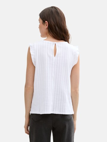 TOM TAILOR DENIM Top in Wit