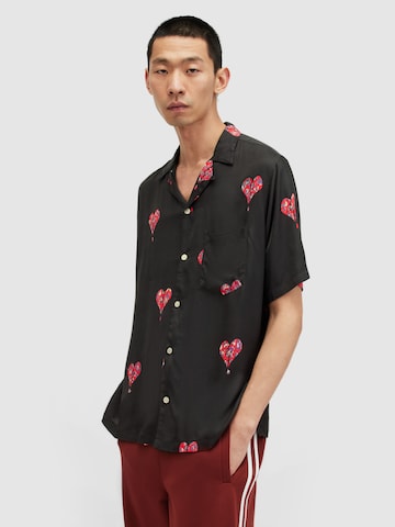 AllSaints Regular fit Button Up Shirt 'IKUMA BREAKUP' in Black: front