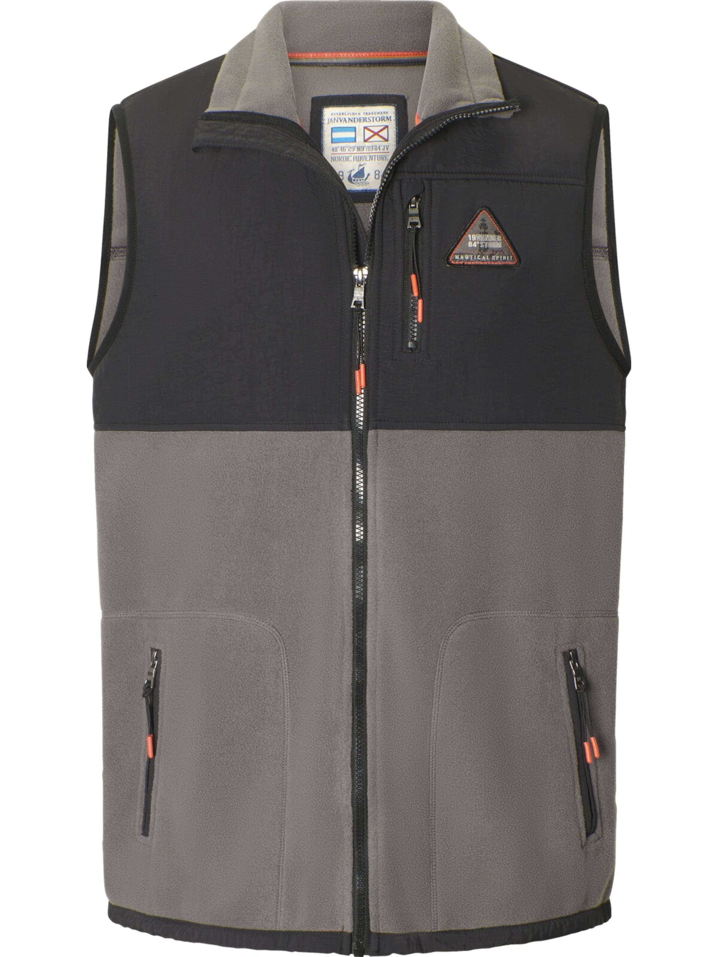 Jan Vanderstorm Vest 'Finnsen' in Grey: front