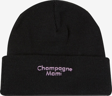 Bonnet 'Champagne Mami' Pica Pica en noir : devant